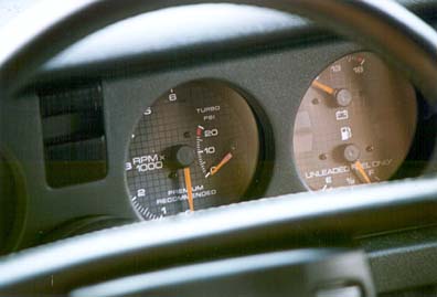 TTA turbo boost gauge integrated into tachometer